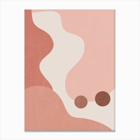 Calming Abstract Painting in Warm Terracotta Tones 5 Canvas Print