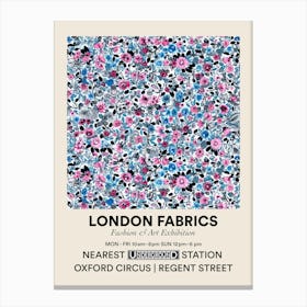 Poster Marigold Mist Bloom London Fabrics Floral Pattern 3 Canvas Print
