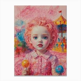 'Lollipop Girl' Canvas Print