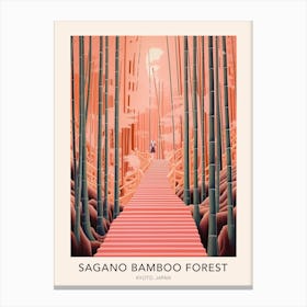 The Sagano Bamboo Forest Kyoto Japan 2 Travel Poster Canvas Print