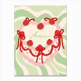 Aries Coquette Cake Canvas Print