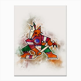 Arizona Coyotes Watercolor Canvas Print