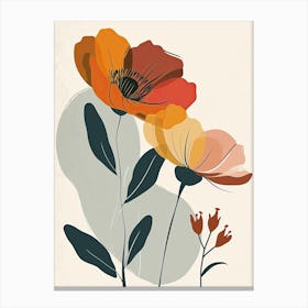 Poppies, Scandinavian Simplicity Canvas Print