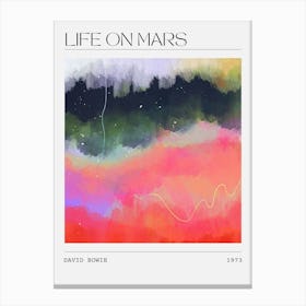 Bowie Life On Mars - Abstract Song Art - Music Painting Canvas Print
