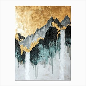 Altai's Golden Peaks - Abstract Grandeur Canvas Print