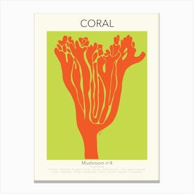 Coral Mushroom Poster Canvas Print