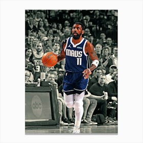 Kyrie Irving Of The Dallas Mavericks Dribbles The Ball During The Game Against The Boston Celtics Canvas Print