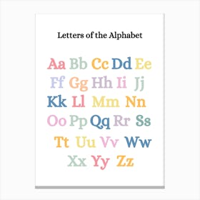 Letters Of The Alphabet Canvas Print