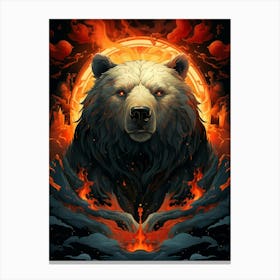 Bear In Flames 1 Canvas Print