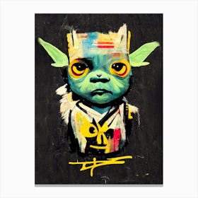 Yoda Basquiat Street Art Canvas Print