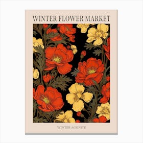Winter Aconite 4 Winter Flower Market Poster Canvas Print