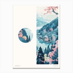 Nikko Japan 1 Cut Out Travel Poster Canvas Print