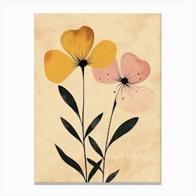 Yangon Flower Market Boho Minimalist Style 1 Canvas Print