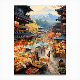 Japanese Street Markets 3 Canvas Print