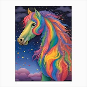 Rainbow Horse 25 Canvas Print