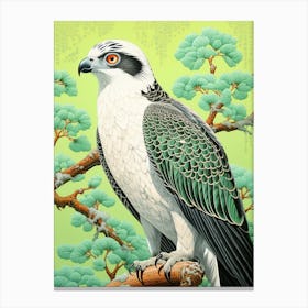 Ohara Koson Inspired Bird Painting Osprey 3 Canvas Print