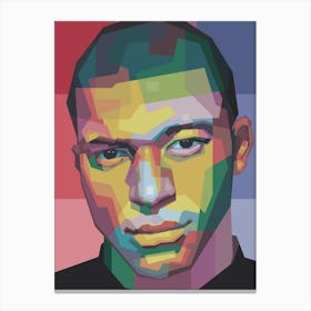 Mbappe Pop Art WPAP 1 Canvas Print