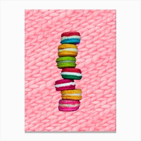 Sweet knits - Macaron Pink Canvas Print