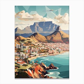 Cape Town, South Africa, Geometric Illustration 1 Canvas Print