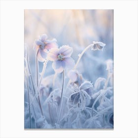 Frosty Botanical Viola 4 Canvas Print