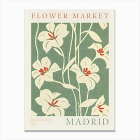 Flower Market Madrid Canvas Print