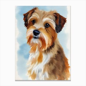Norfolk Terrier 5 Watercolour dog Canvas Print