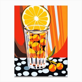 Pop Art Style Dotty Cocktails 1 Canvas Print