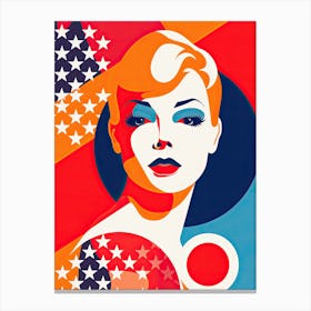 USA Colors in Pop Art Canvas Print