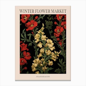 Snapdragon 1 Winter Flower Market Poster Canvas Print