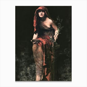 Priestess of Delphi - John Collier 1891 Canvas Print