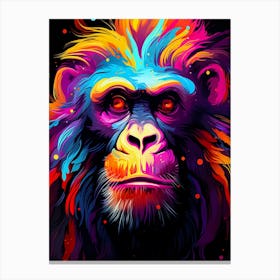 Colorful Chimpanzee Canvas Print