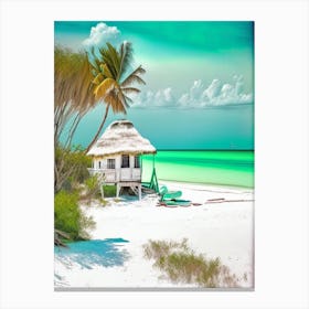 Isla Holbox Mexico Soft Colours Tropical Destination Canvas Print