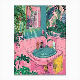 Tropical Bathroom Canvas Print
