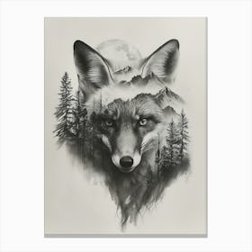 Fox In The Forest Canvas Print