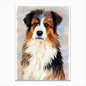 Pyrenean Shepherd 2 Watercolour dog Canvas Print