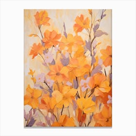 Fall Flower Painting Larkspur 3 Canvas Print