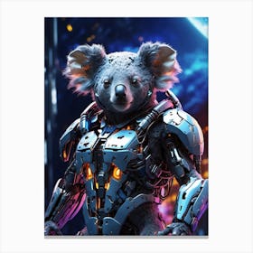 Koala In Cyborg Body #1 Canvas Print