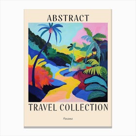 Abstract Travel Collection Poster Panama 1 Canvas Print