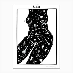 Celestial Bodies Leo Canvas Print