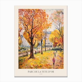 Autumn City Park Painting Parc De La Tete D Or Lyon France 1 Poster Canvas Print