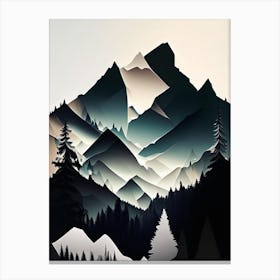 Tatra National Park Poland Cut Out Paper Canvas Print