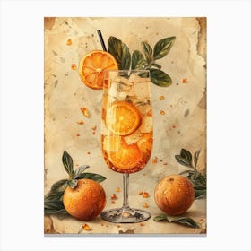 Cocktail With Oranges 10 Canvas Print