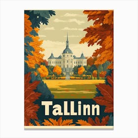 Aihrgdesign A Mid Century Modern Travel Poster For Tallinn Canvas Print