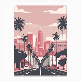 Cityscape Of Los Angeles Canvas Print