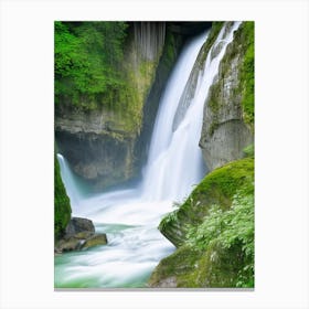 Cascade Du Rouget, France Realistic Photograph (1) Canvas Print