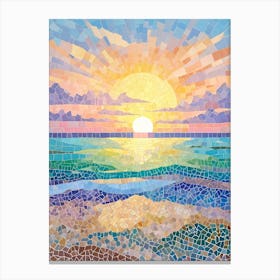 Sunset In Mosaic Canvas Print