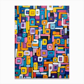 Modern Crochet Abstract Illustration Canvas Print