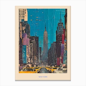 Kitsch New York Poster 3 Canvas Print