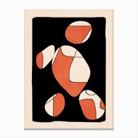 Orange Minimalist Abstract Art Canvas Print