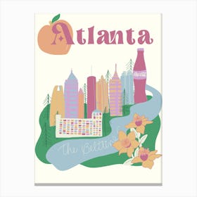 Iconic Atlanta inspired wall art Canvas Print